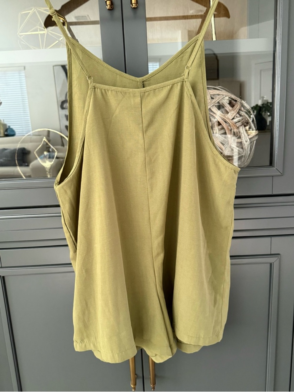SHEIN Olive Green Sleeveless Romper - Picture 2 of 5